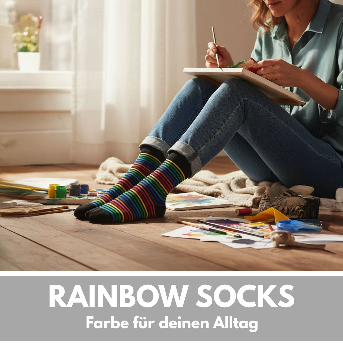 Bunte Ringelsocken