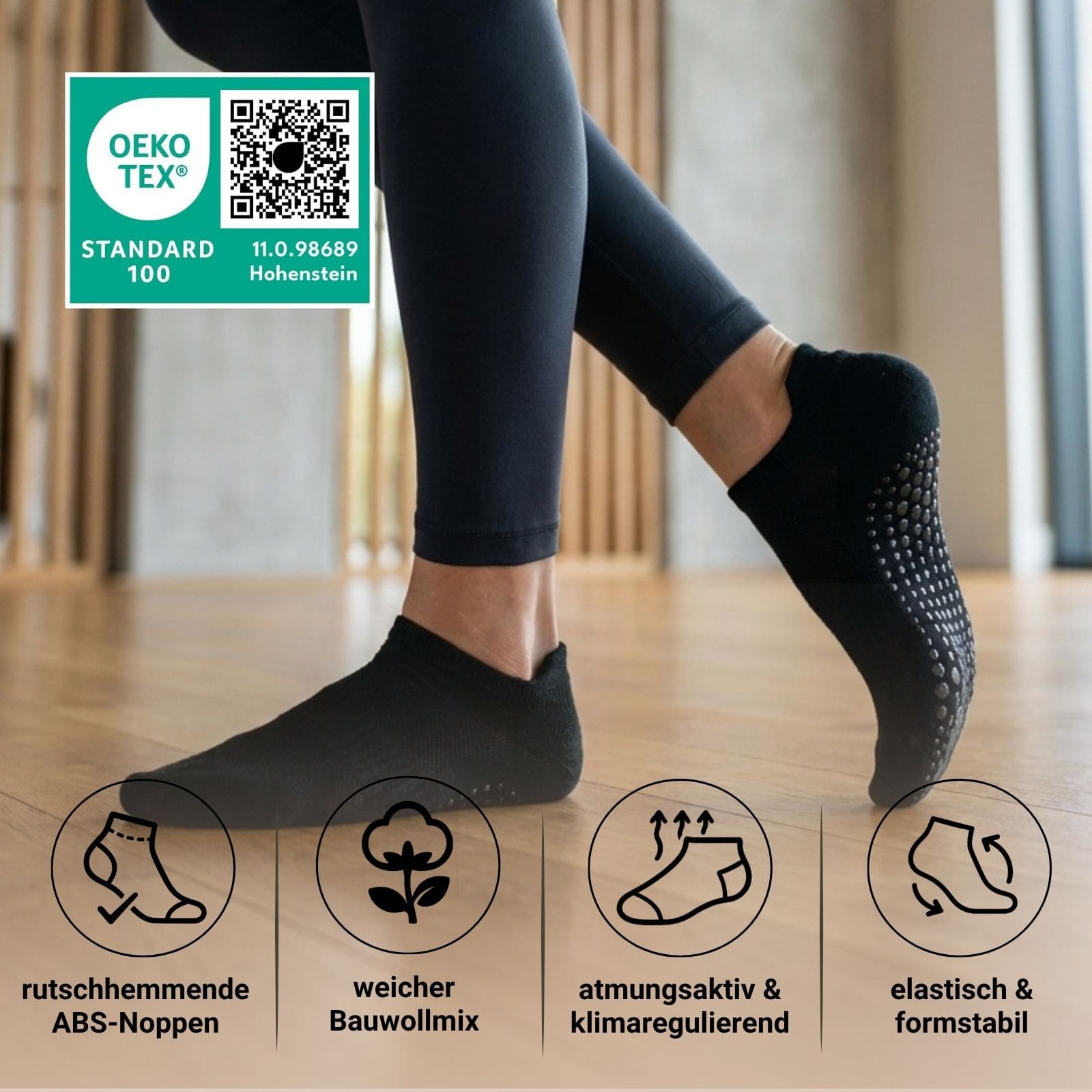 Pilates & Yoga Sneaker Socken