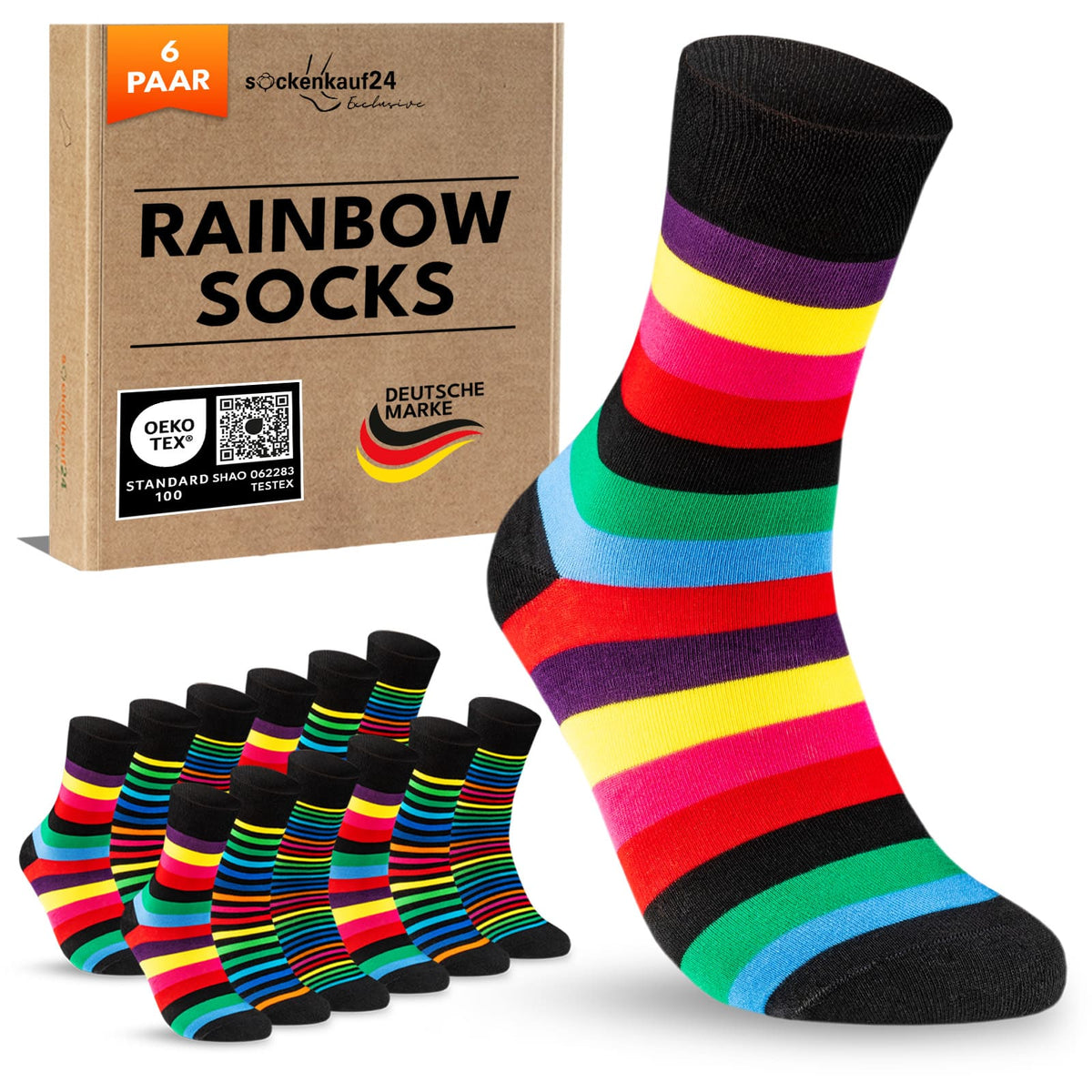 Bunte Ringelsocken