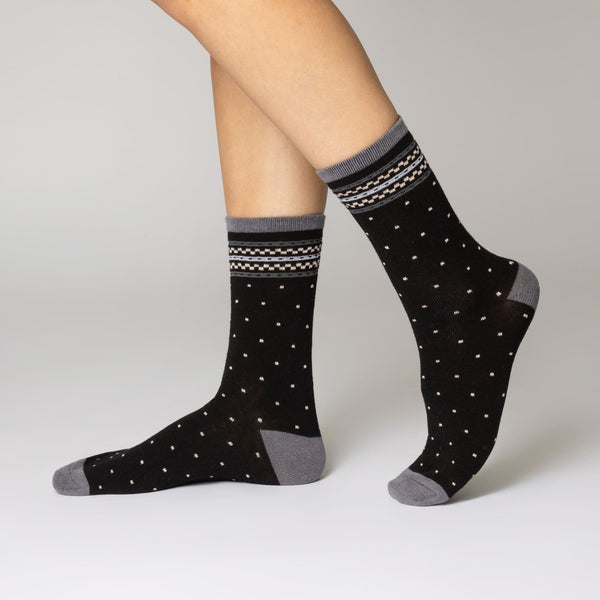 10 Paar Damen Socken Mehrfarbig Streifen Punkte Herzen Baumwolle (34977/1)