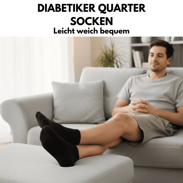 Quarter Diabetiker Socken mit Komfortbund