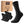 Produktbild mit plastikfreier Box, 10 schwarzen tennissocken und einer großen schwarzen Tennissocke