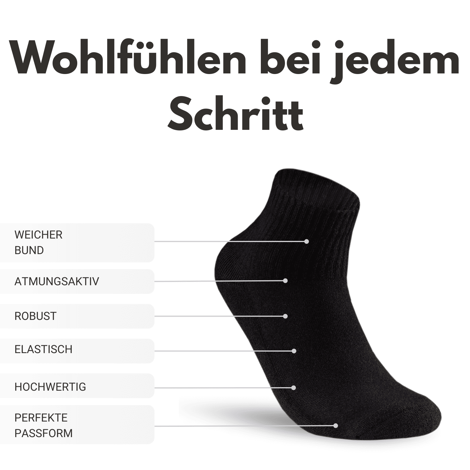 Quarter Tennis- und Sportsocken