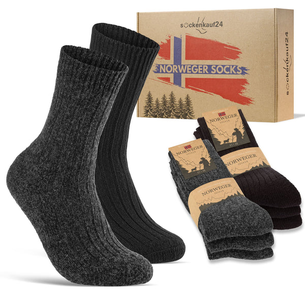 Norweger Socken mit Wolle