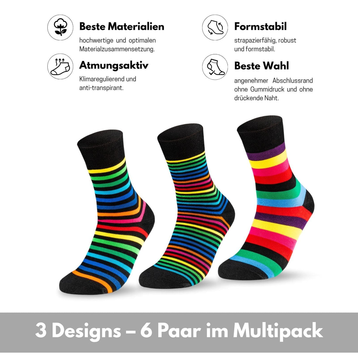 Bunte Ringelsocken