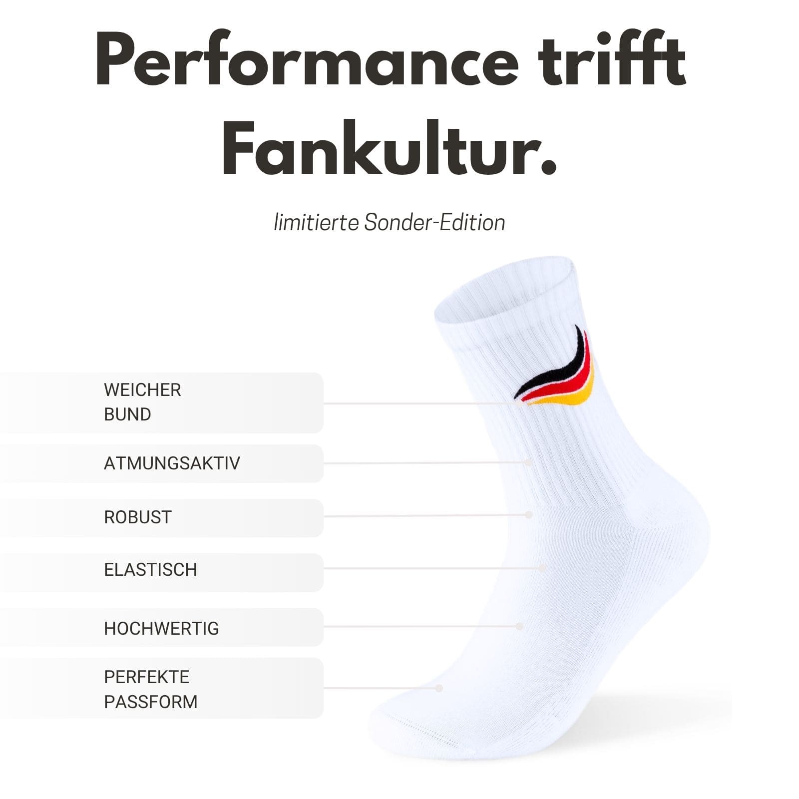Exclusive Fan-Socken im Deutschlanddesign