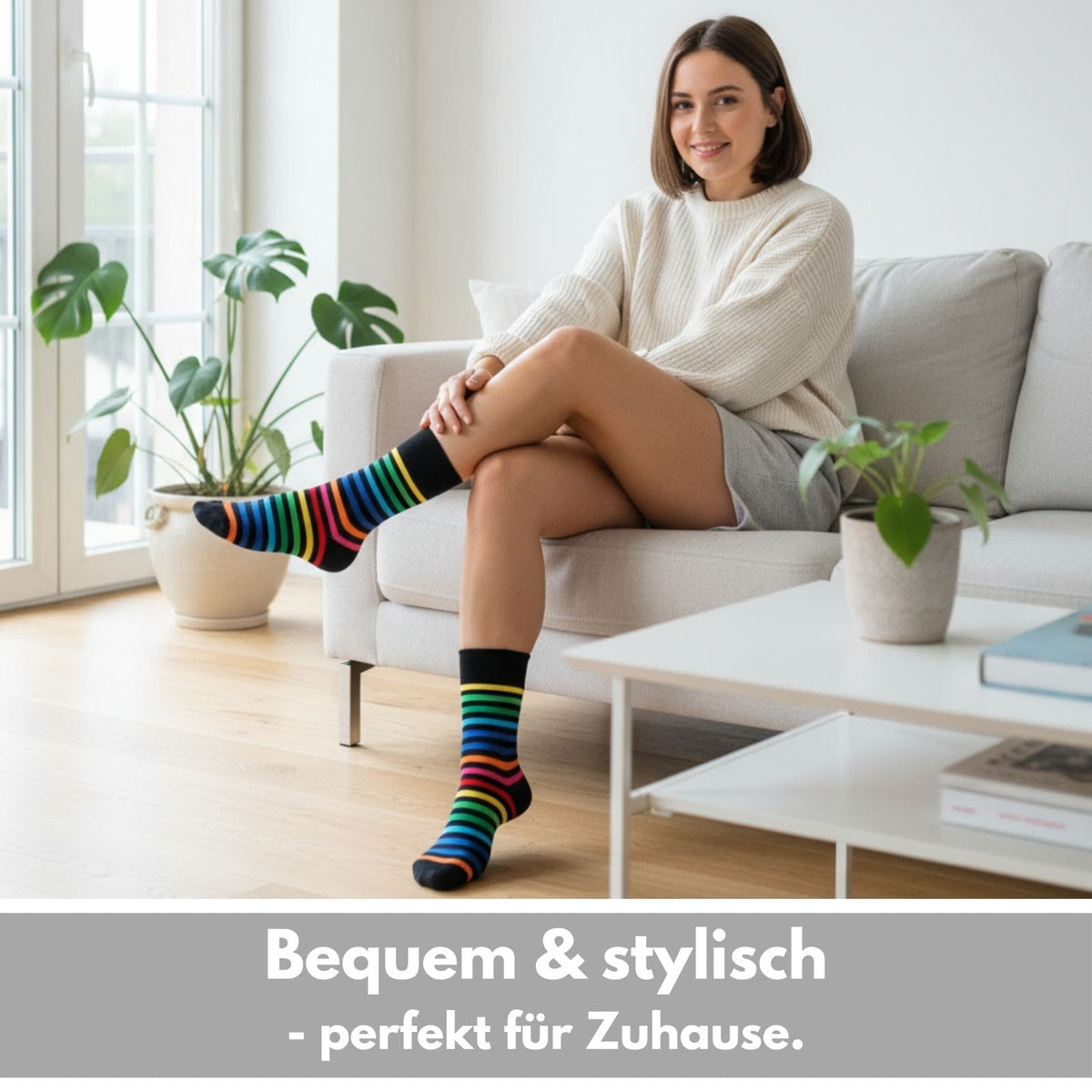 Bunte Ringelsocken