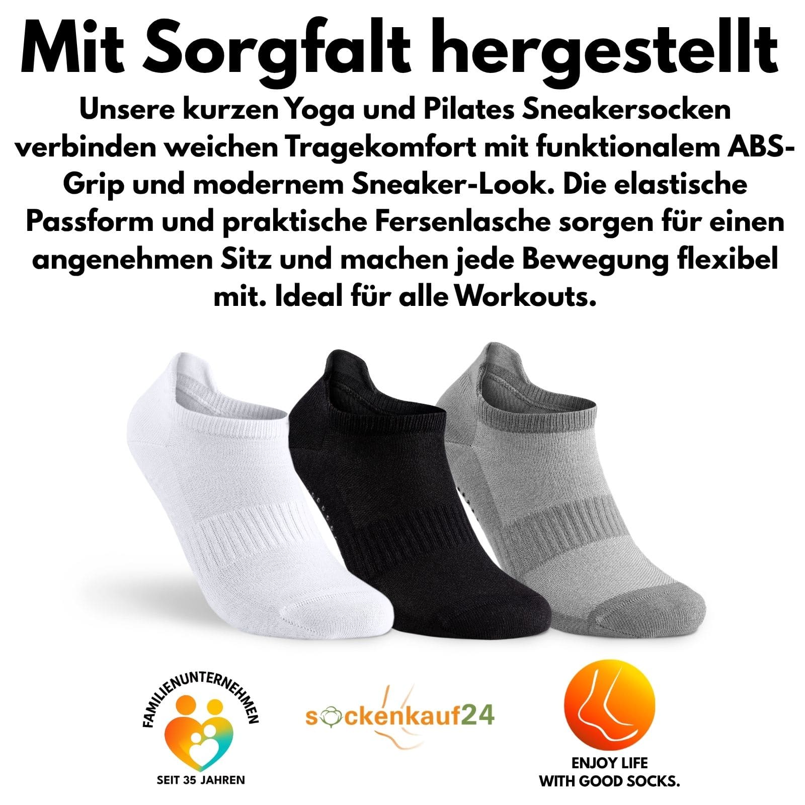 Pilates & Yoga Sneaker Socken