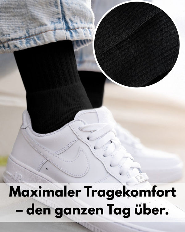 10 Paar Sportsocken Tennissocken Herren Damen Atmungsaktive Crew Socken Baumwolle