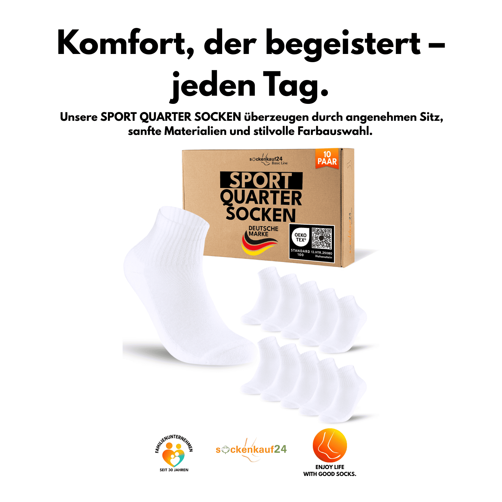 Quarter Tennis- und Sportsocken