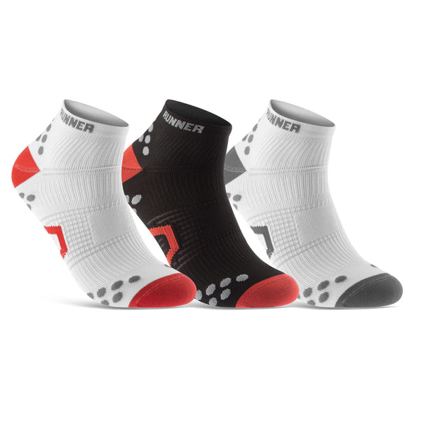 3 Paar Quarter Laufsocken Atmungsaktive Running Socks für Herren & Damen (50202P)