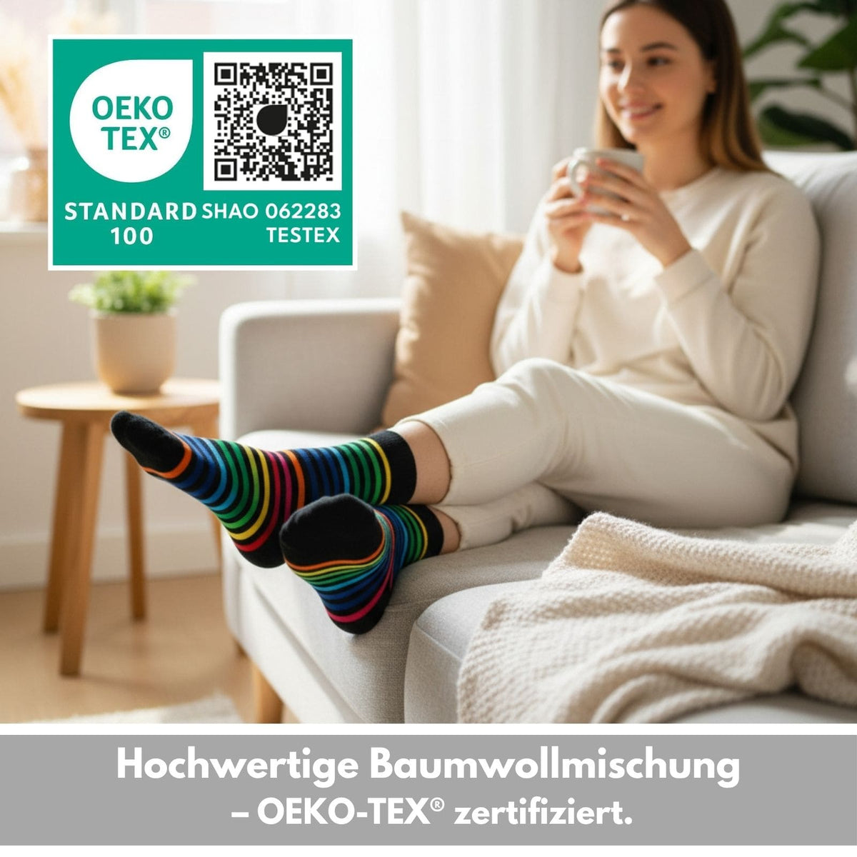 Bunte Ringelsocken