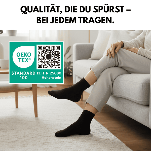 Quarter Diabetiker Socken mit Komfortbund