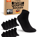 10 Paar kurze Sportsocken Herren Weiß 47-50 Quarter Tennissocken Atmungsaktive Baumwolle