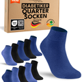 10 Paar kurze Diabetikersocken für Herren & Damen ohne Gummibund & ohne Naht Quarter Diabetiker Socken Kurzschaft mit Komfortbund ohne Gummi