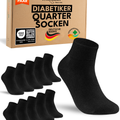 10 Paar kurze Diabetikersocken für Herren & Damen ohne Gummibund & ohne Naht Quarter Diabetiker Socken Kurzschaft mit Komfortbund ohne Gummi
