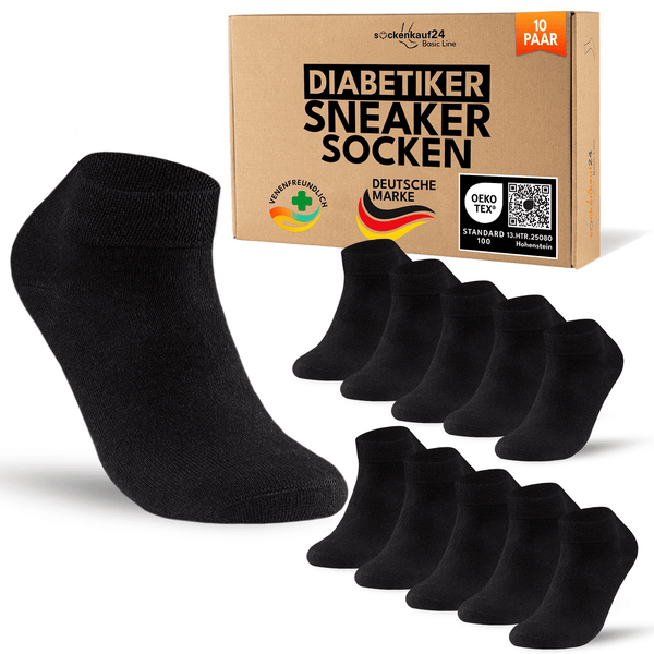 Sneaker Diabetiker Socken mit Komfortbund