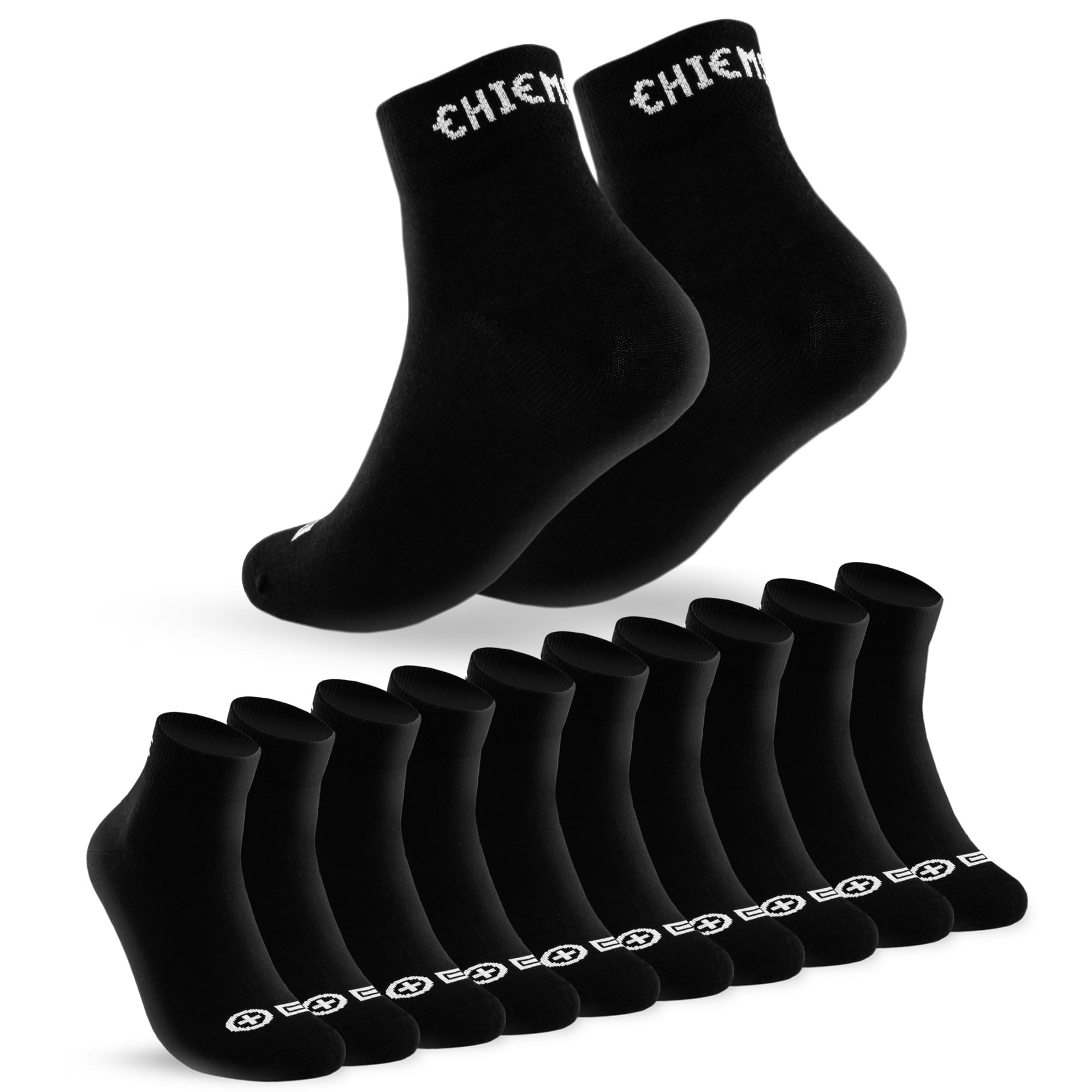 Chiemsee Quartersocken in schwarz 10er Packung