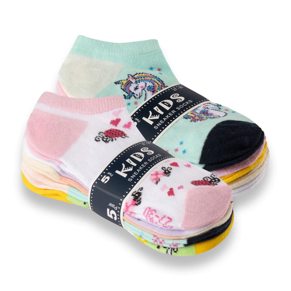 10 Paar Kinder Sneaker Socken Mädchen Baumwolle (56552)