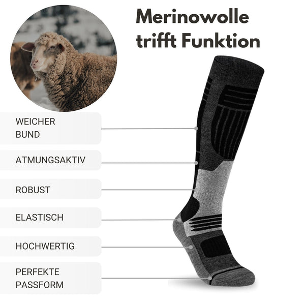 Merino Ski Kniestrümpfe