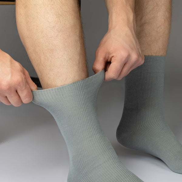 Herrensocken Ohne Gummibund 6-24 Paar | Herren Diabetikersocken Aus 100% Baumwolle Ohne Gummi Gummidruck, Diabetiker Socken Strümpfe | Basic Socken Damen 39-42 Weiter Bund