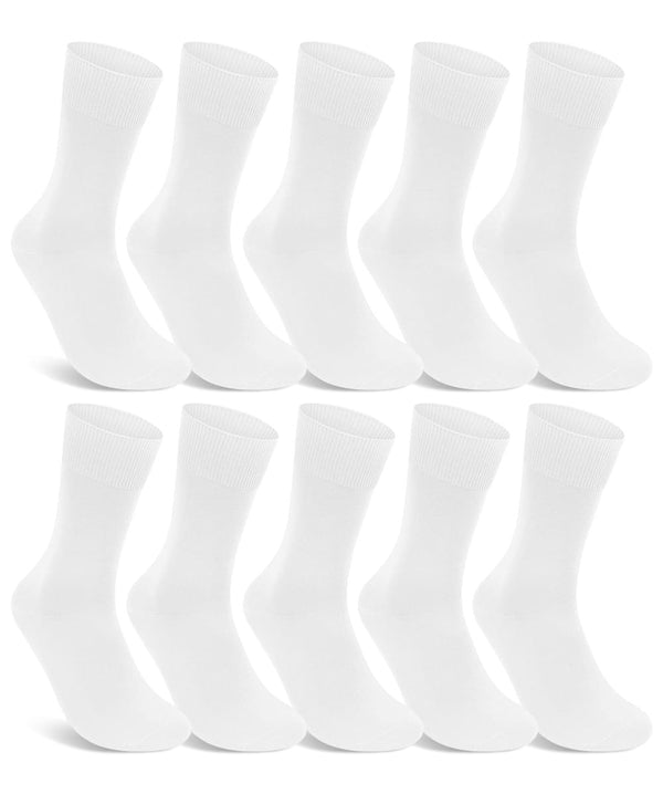 10 Paar Socken 100% Baumwolle ohne Naht und ohne Gummidruck Damen & Herren (10600)