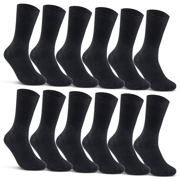 12 Paar Diabetiker Socken ohne Gummidruck 100% Baumwolle Damen & Herren (11000)