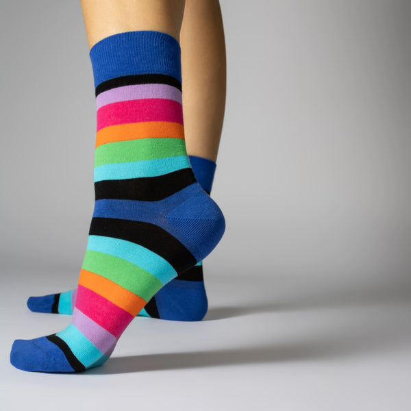 6 | 12 Paar Damen Socken Ringel Bunt Baumwolle (11979)
