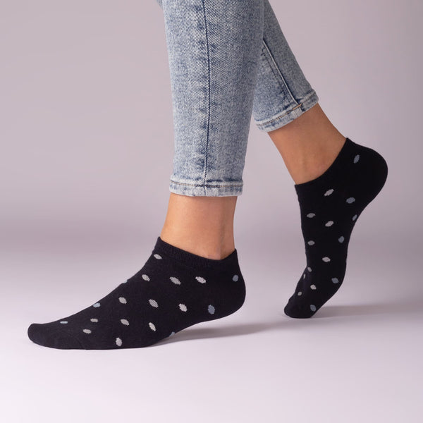 10 Paar Damen Sneaker Socken Mehrfarbig Streifen Punkte Herzen Baumwolle (36832)