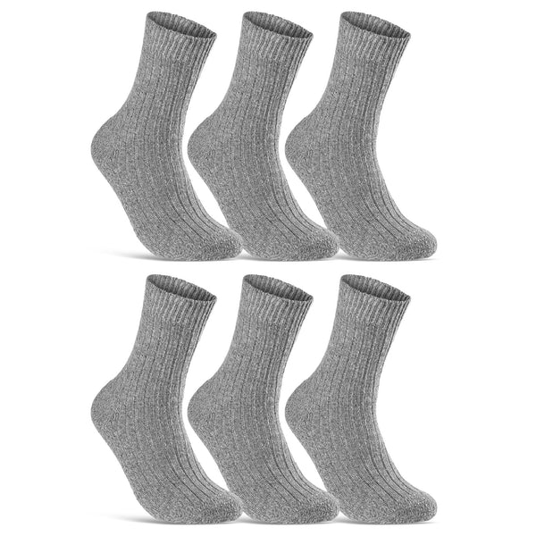 6 Paar Norweger Socken mit Wolle Damen & Herren Wintersocken (20100)