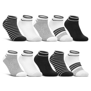 36844 Sneaker Socken Schwarz Weiß Mix
