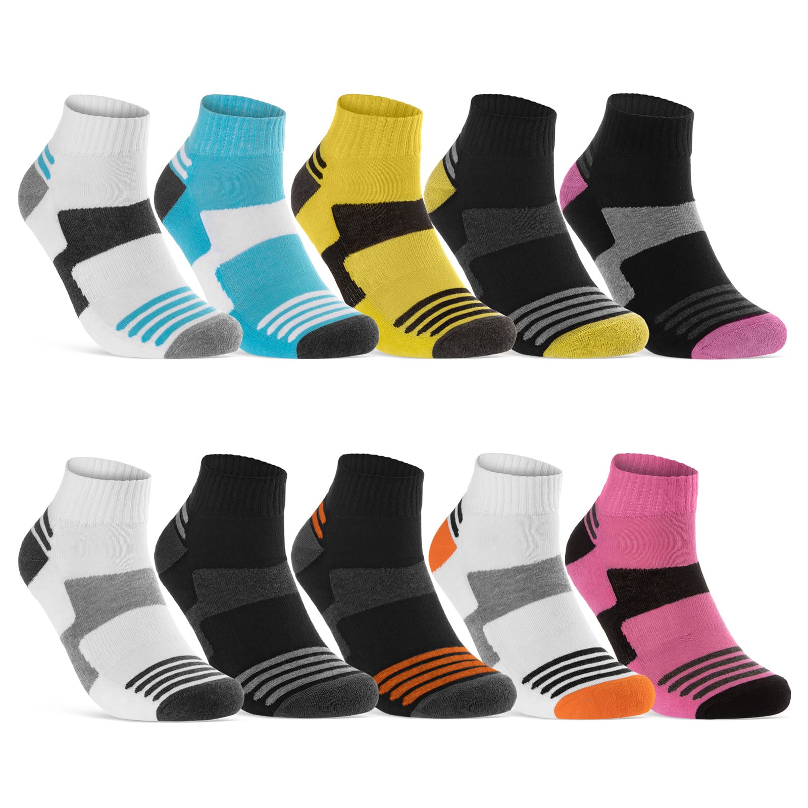 6 12 Paar Sport Sneaker Socken mit Frotteesohle Damen sockenkauf24