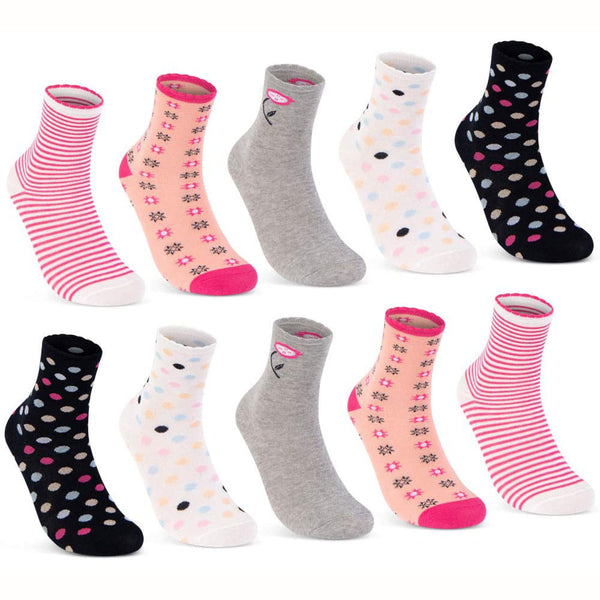 10 Paar Kinder Socken Mädchen Baumwolle (54365)