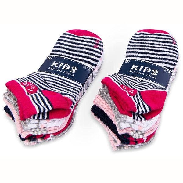 10 Paar Kinder Sneaker Socken Mädchen Baumwolle (56271)