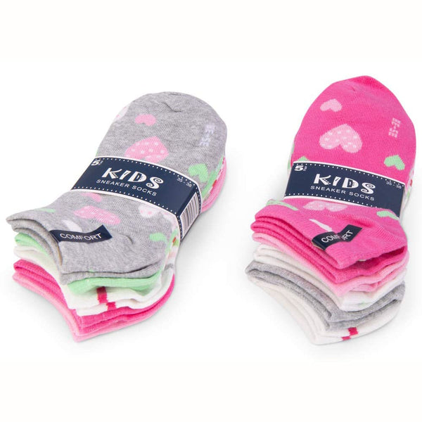 10 Paar Kinder Sneaker Socken Mädchen Baumwolle (56285)