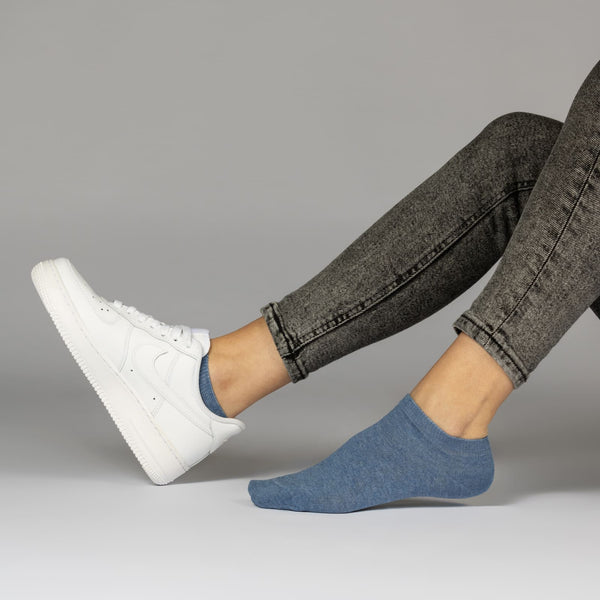 10 Paar Basic Sneaker Socken  aus Baumwolle ohne drückende Naht Herren & Damen (70202T)