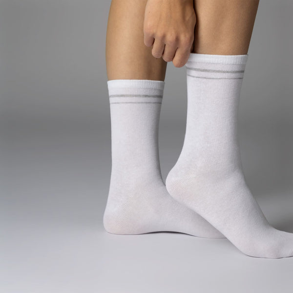 10 Paar Damen Socken Mehrfarbig Streifen Punkte Herzen Baumwolle (34911/1)