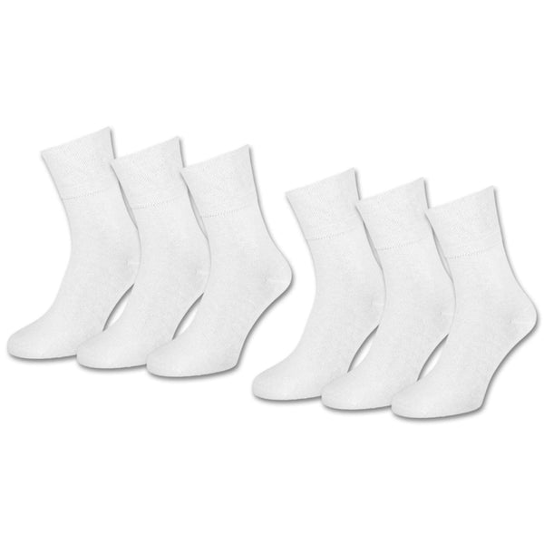 6 Paar Diabetiker Socken 97% Baumwolle ohne Gummi & ohne Naht Damen & Herren (26801)