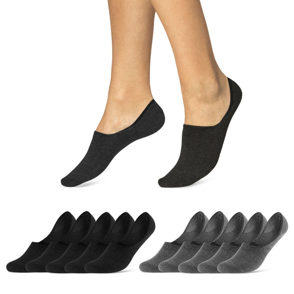 10 Paar Exclusive Füßlinge Damen & Herren Sneaker Socken aus gekämmter Baumwolle (70103T)
