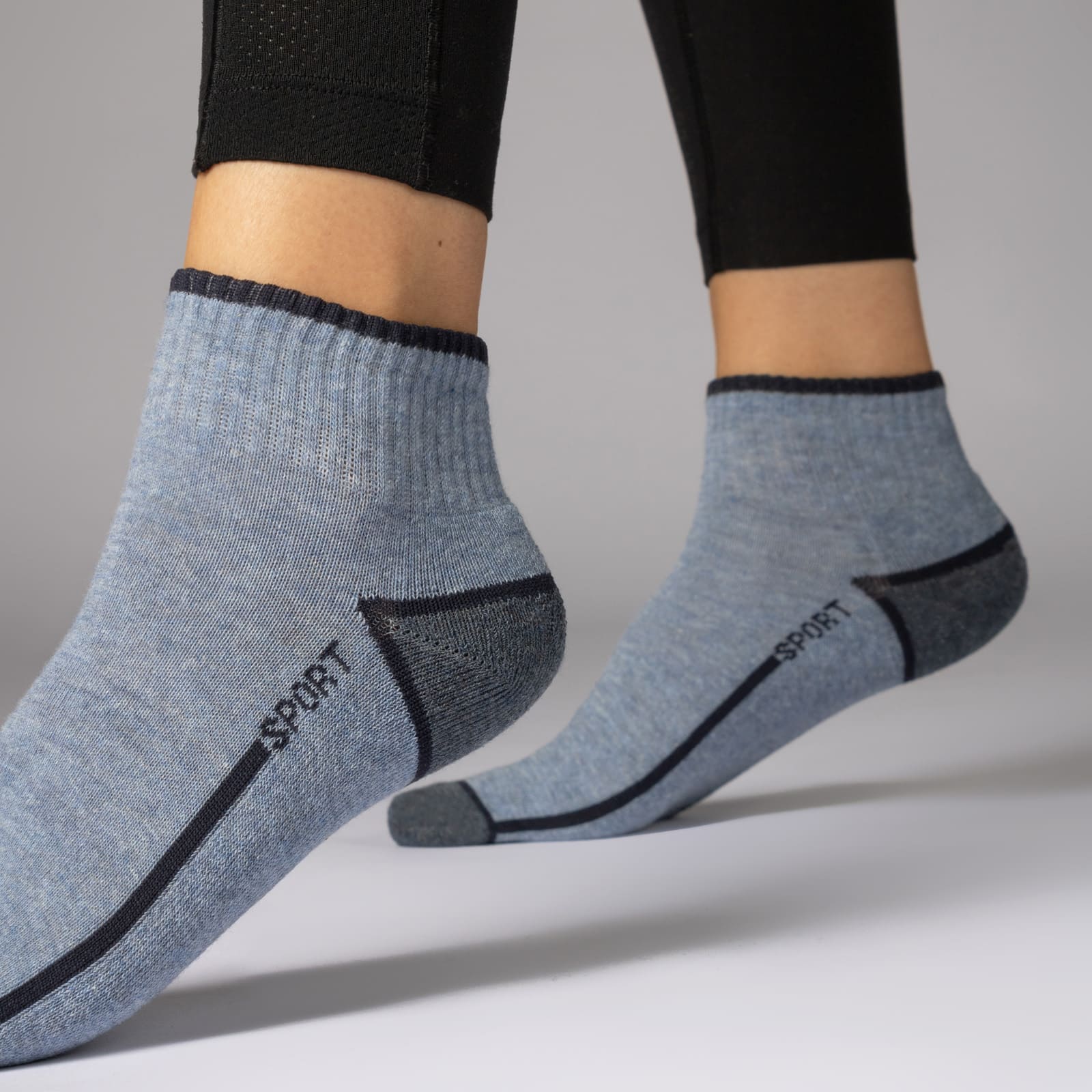 Quarter Sportsocken mit Frotteesohle