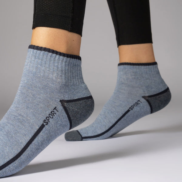 Quarter Sportsocken mit Frotteesohle