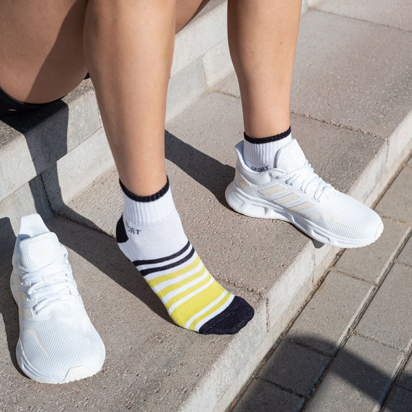 6 | 12 Paar Sport Sneaker Socken mit Frotteesohle Damen (36850/23)