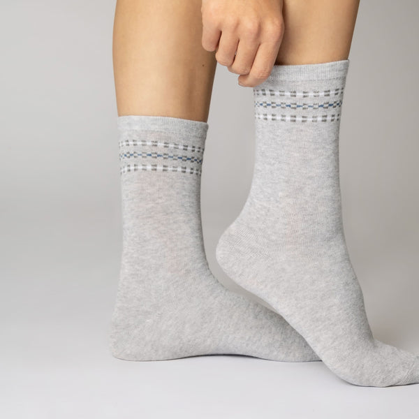 10 Paar Damen Socken Mehrfarbig Streifen Punkte Herzen Baumwolle (34974/1)