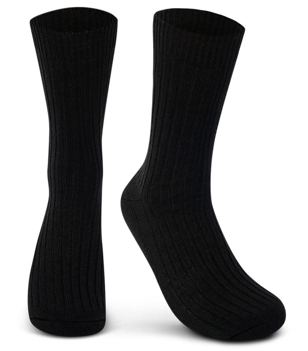 6 Paar Norweger Socken mit Wolle Damen & Herren Wintersocken Schwarz (10500)